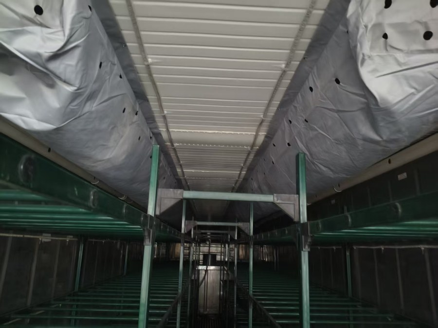 Racks panorama under supplementary lighting