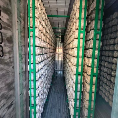 Grid-rack vertical growing inside the cabin
